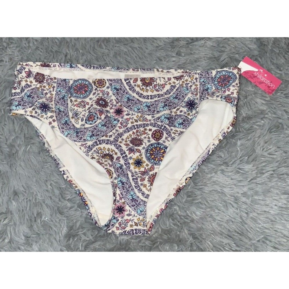Xhilaration Womens Paisley High‎ Waist Swim Bottoms Size 14W